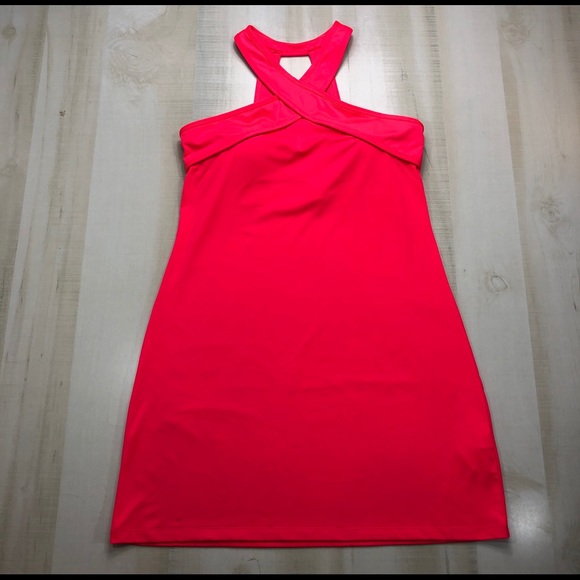 FABTETIC Pink Chicago Cross Halter Dress Size S - Picture 7 of 8